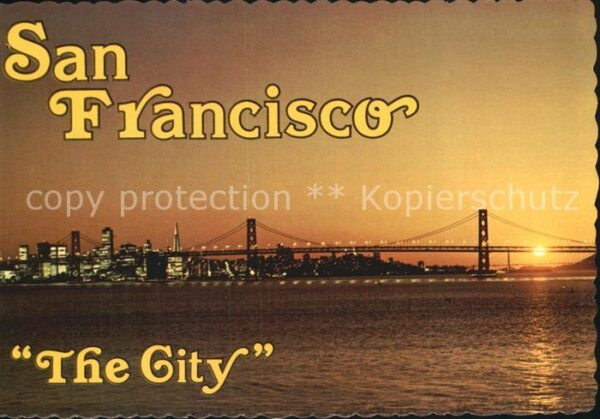San Francisco California with Bay Bridge