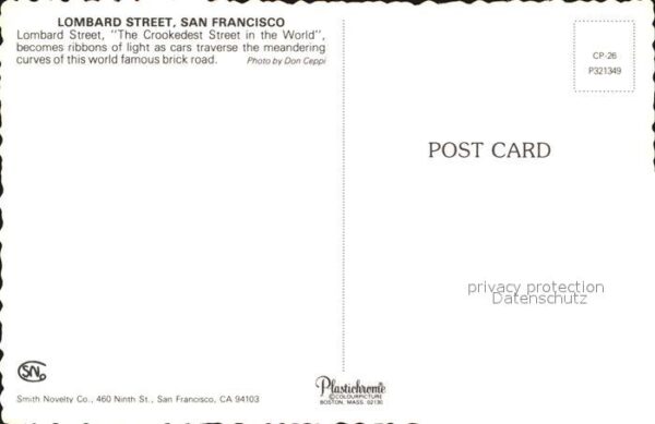 San Francisco California Lombard Street – Bild 2