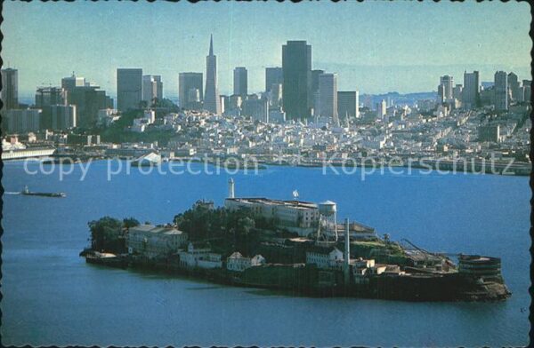 San Francisco California Fliegeraufnahme Skyline with Alcatraz