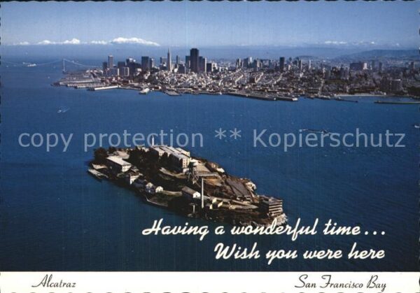San Francisco California Fliegeraufnahme Skyline with Alcatraz