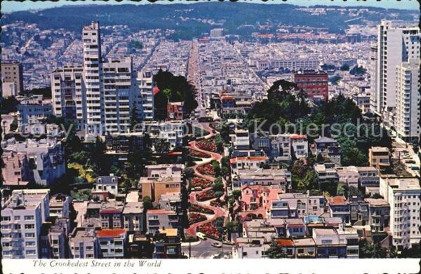 San Francisco California Fliegeraufnahme Lombard Street