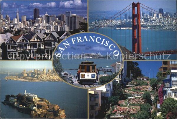 San Francisco California Lombard-Street Alcatraz Golden-Gate-Bri