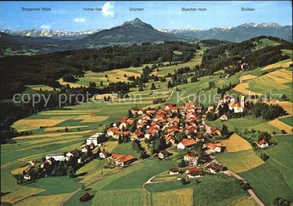 Mittelberg Oy Fliegeraufnahme mit Grünten und Hochalp