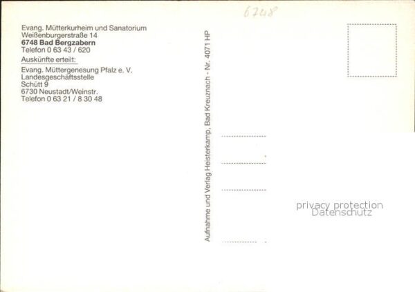 Bad Bergzabern Mütterkurheim und Sanatorium – Bild 2