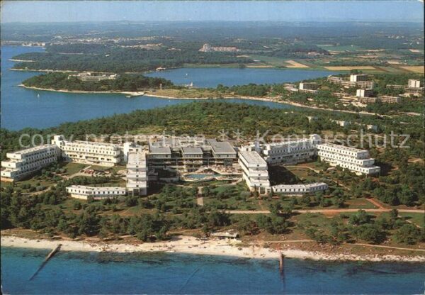 Porec Fliegeraufnahme Hotels Delfin Parentium