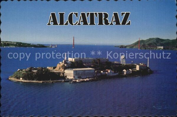 San Francisco California Alcatraz Fliegeraufnahme