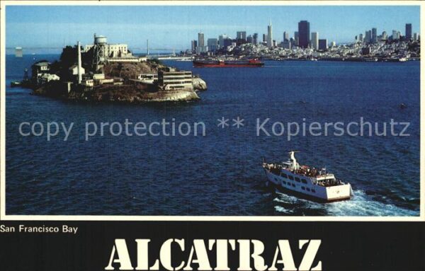San Francisco California Alcatraz Fliegeraufnahme