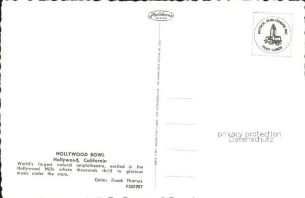 Hollywood California Hollywood Bowl Symphonies Under the Sta – Bild 2