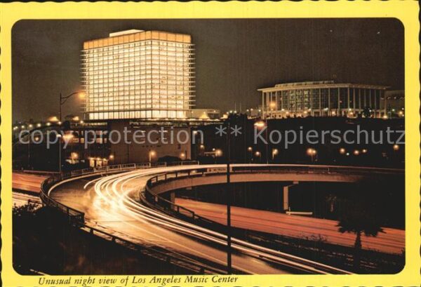 Los Angeles California Music Center at night