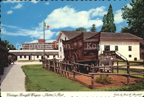Sacramento California Sutters Fort Vintage Freigt Wagon