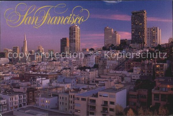 San Francisco California Skyline at dusk