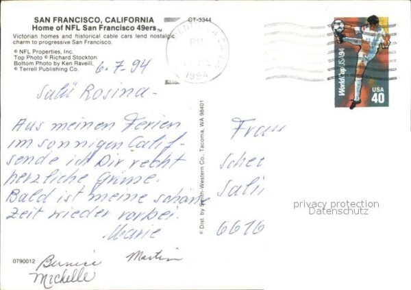 San Francisco California Home of NFL Cable Car – Bild 2