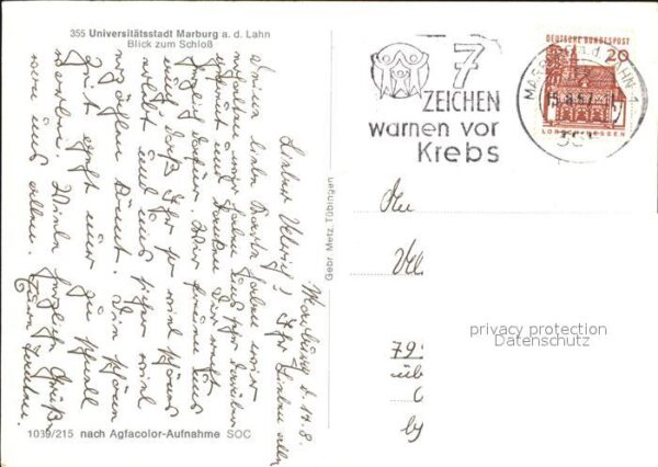 Marburg Lahn Blick zum Schloss – Bild 2