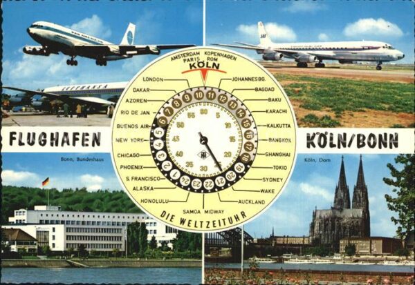 Flughafen Airport Aeroporto Köln-Bonn Weltzeituhr Bundeshaus Kölner
