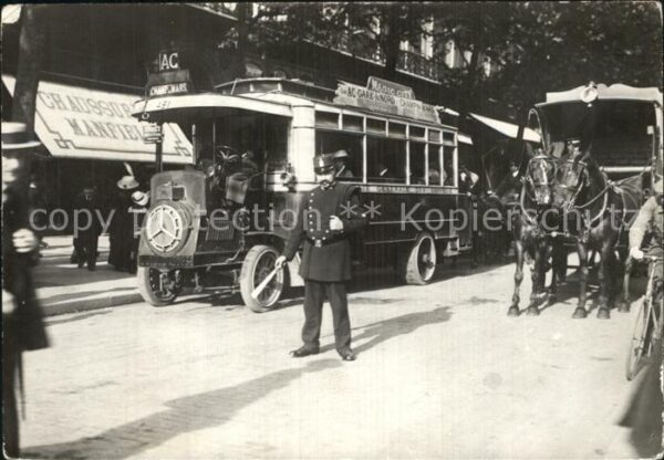 Polizei Polizist Paris 1900 Circulation sur un