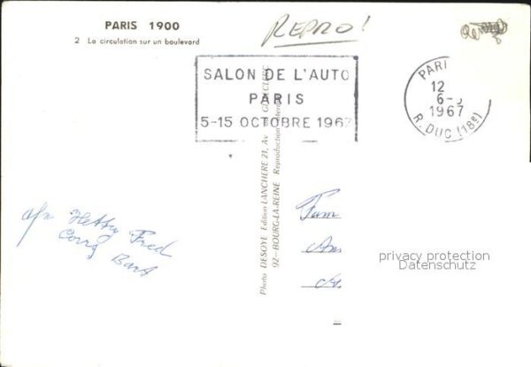 Polizei Polizist Paris 1900 Circulation sur un – Bild 2