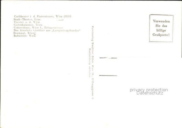 Persoenlichkeiten Johann Nestroy Gedenkkarte Carltheater – Bild 2
