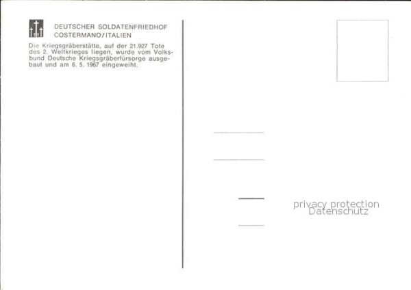 Friedhof Deutscher Soldatenfriedhof Costermano I – Bild 2