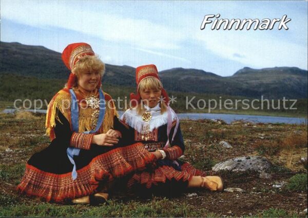 Trachten Norwegen Finnmark Lapp Girls