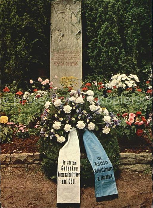 Tod Grabstätte Konrad Adenauer Waldfriedhof