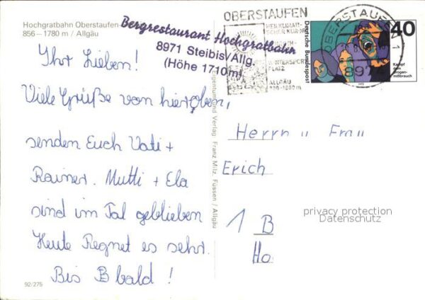 Seilbahn Hochgrat Oberstaufen-Steibis Gipfelkreu – Bild 2