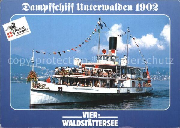 Dampfer Seitenrad Unterwalden Vierwaldstättersee