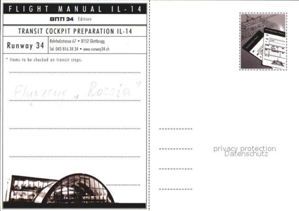 Flugzeuge Zivil Flight Manual IL-14 – Bild 2