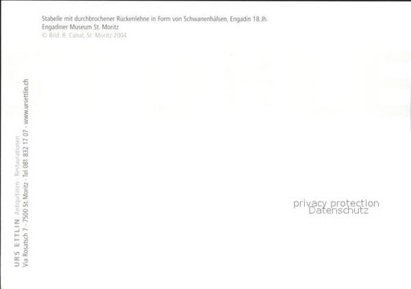 Moebel Antiquitaeten Schwanenhalsstabelle Engadin 18. Jahrhu – Bild 2