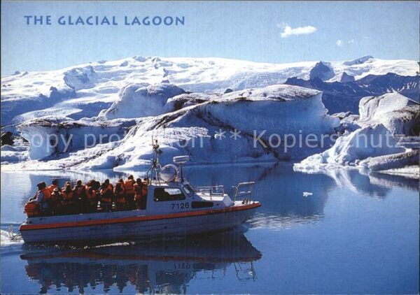 Motorboote Bootsfahrt Eisberge Gletschersee Jökuls