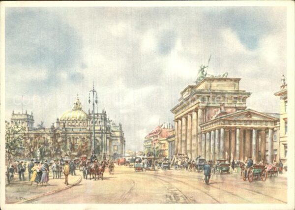 Kuenstlerkarte Wolfgang Tritt Berlin Brandenburger Tor