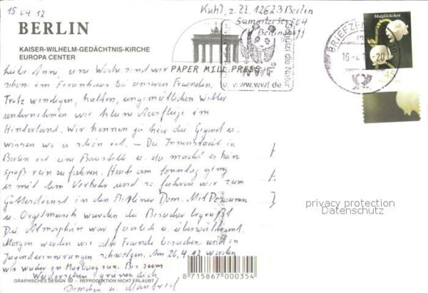 Berlin Kaiser Wilhelm Gedächtniskirche Europa- – Bild 2