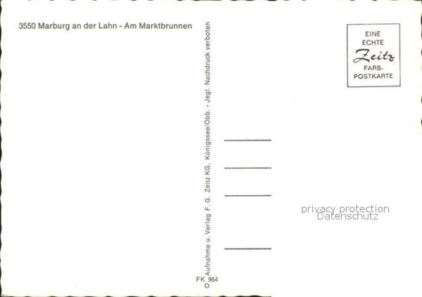 Marburg Lahn Marktbrunnen und Fachwerk – Bild 2