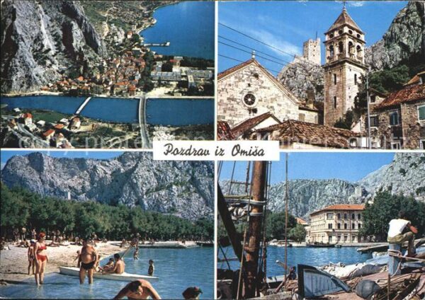 Omis Hafen Strand Kirche