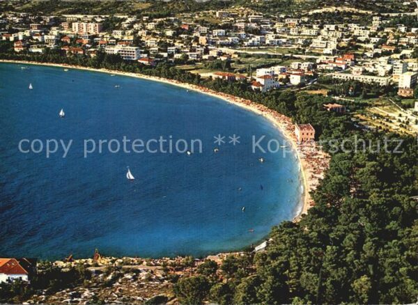 Makarska Dalmatien Fliegeraufnahme mit Strand