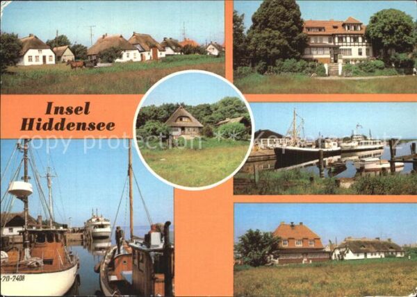 Insel Hiddensee Hafen Kloster Fischerhäuser Vitte Resta