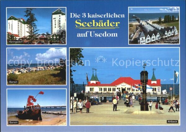 Heringsdorf Ostseebad Usedom Fliegeraufnahme Seebrücke Ahlbeck Bansi