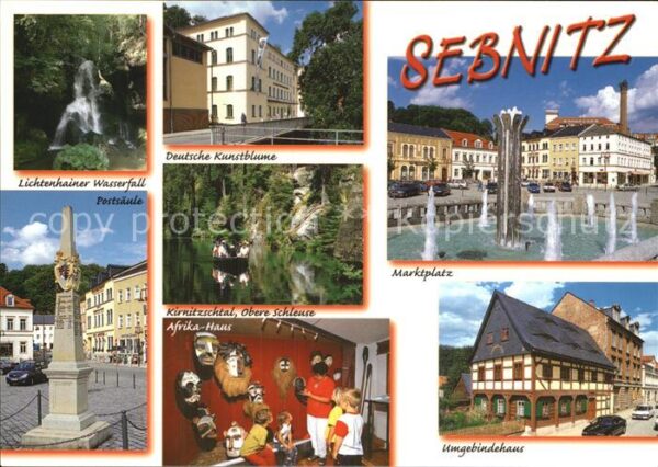 Sebnitz Seidenblumenstadt Afrika-Haus Postsäule