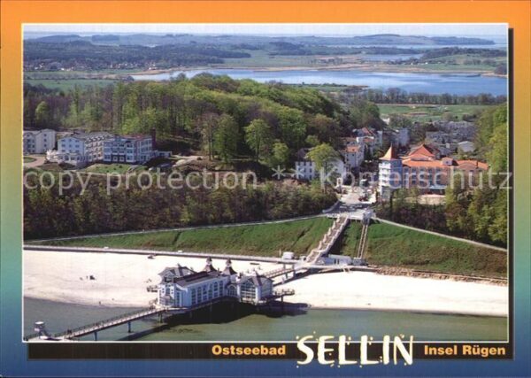 Sellin Ruegen Fliegeraufnahme Seebrücke