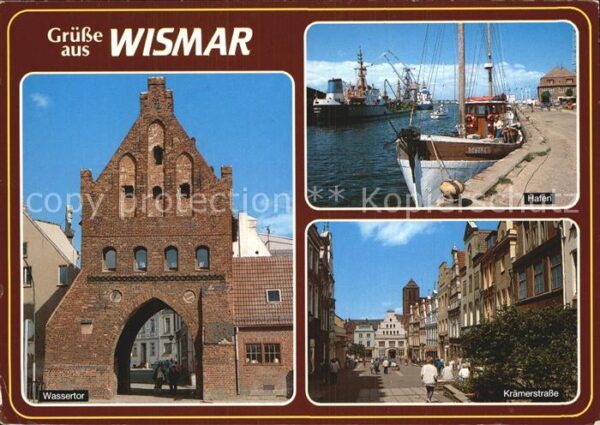 Wismar Mecklenburg Hafen Krämerstrasse Wassertor