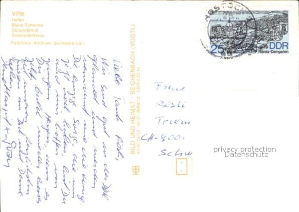 Insel Hiddensee Vitte Blaue-Scheune Dünendamm Dreimäder – Bild 2