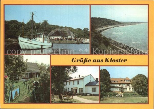 Kloster Hiddensee Hafen Steinwall Kapitänshaus Restaurant