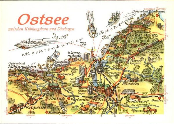 Warnemuende Ostseebad Ostsee zwischen Kühlungsborn und Dierha