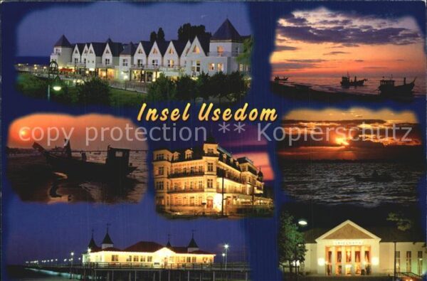 Insel Usedom Seebrücken Strand Fischerboote