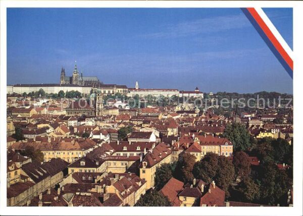Praha Prahy Prague Fliegeraufnahme mit Schloss und Kleines