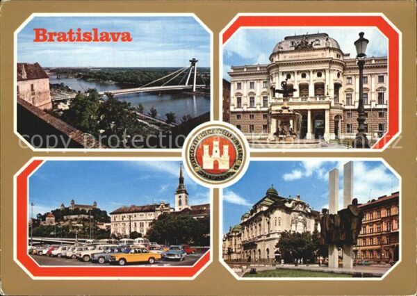 Bratislava Pressburg Pozsony Brückenpartie und Gebäude