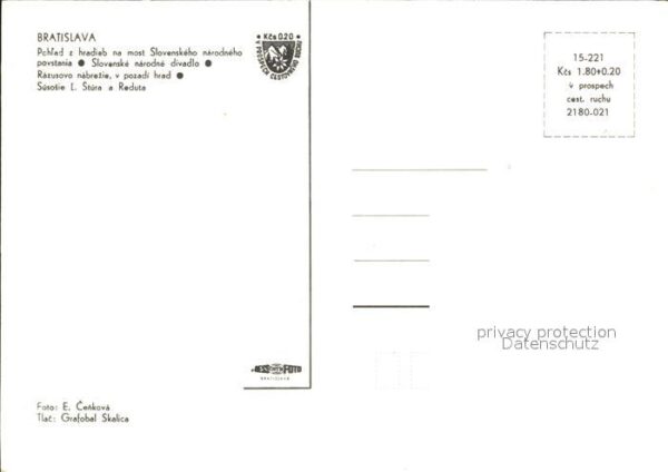Bratislava Pressburg Pozsony Brückenpartie und Gebäude – Bild 2