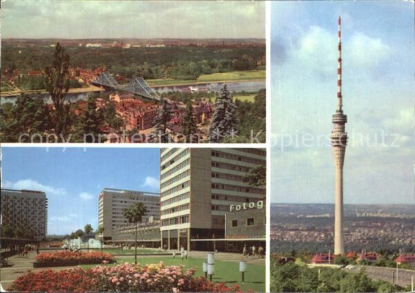Dresden Panorama Prager Strasse Fernsehturm
