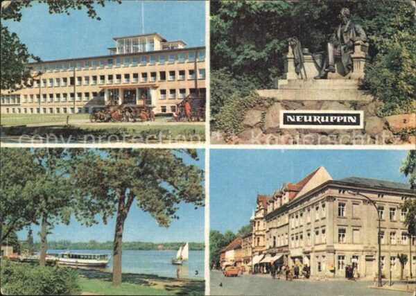 Neuruppin Poliklinik Fontane Denkmal Dampferanleg