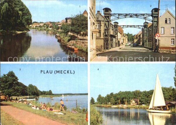 Plau See Strandstrasse Gr Burgstrasse Strandbad