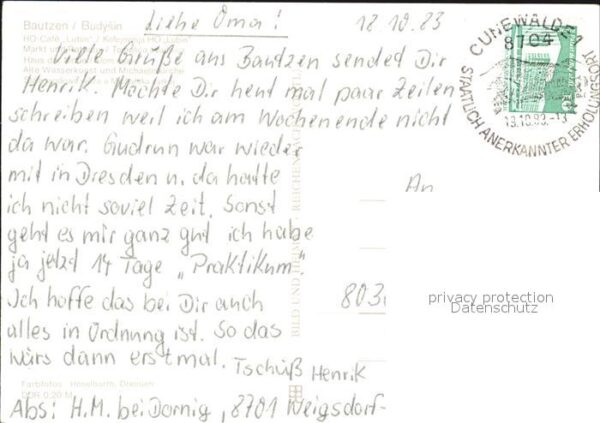 Bautzen HO Cafe Lubin Markt und Rathaus Haos de – Bild 2